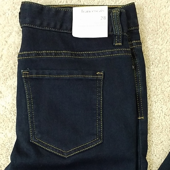 FRANCESCA'S Dark Denim Skinny Jeans Size 28 - Picture 8 of 11